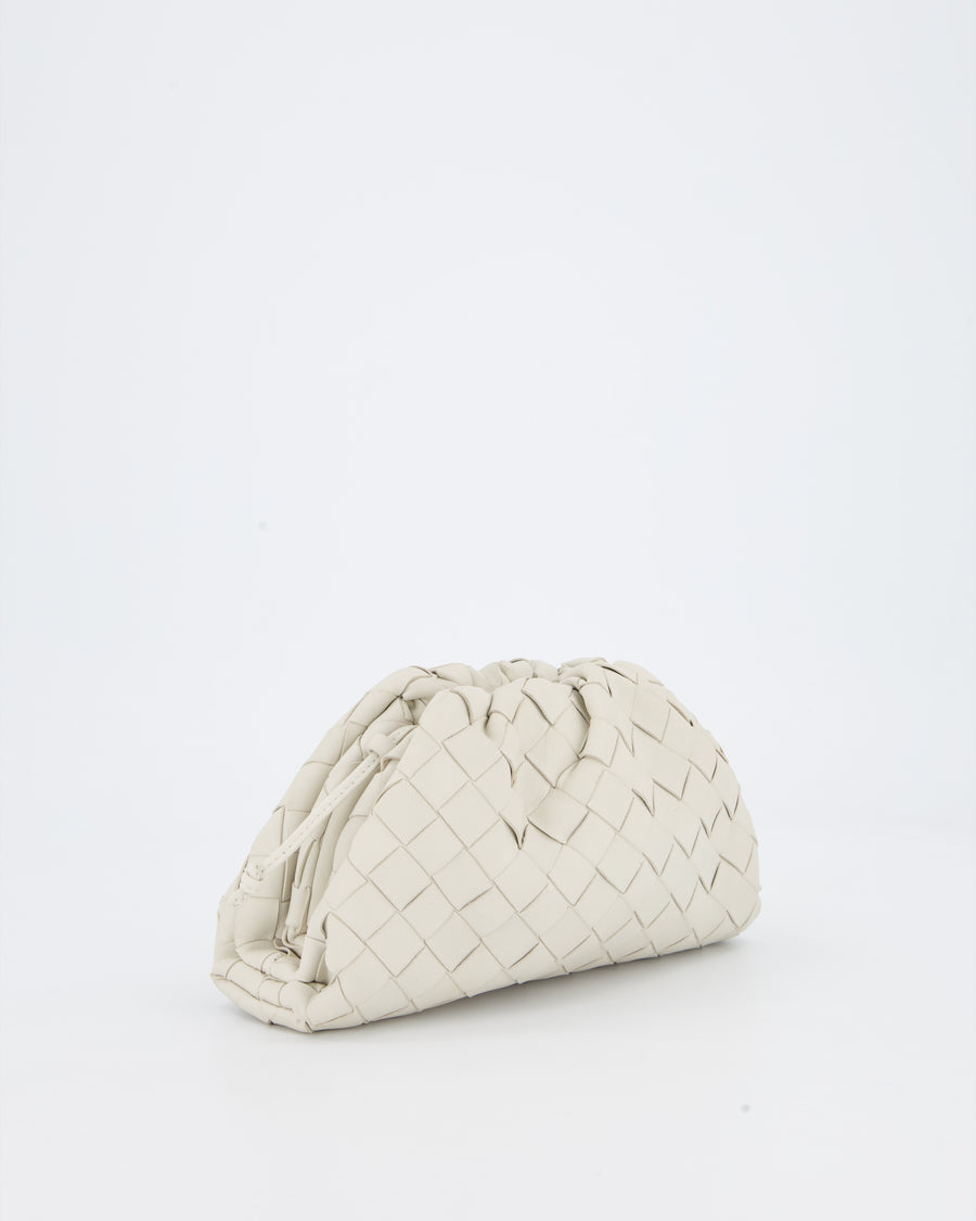 Bottega Veneta Off White Mini Intrecciato The Pouch Bag