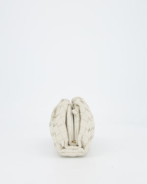 Bottega Veneta Off White Mini Intrecciato The Pouch Bag