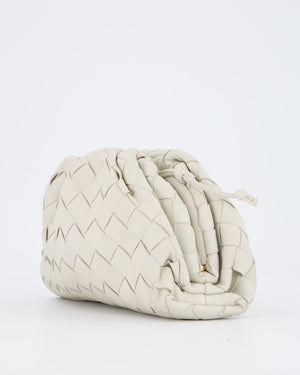 Bottega Veneta Off White Mini Intrecciato The Pouch Bag