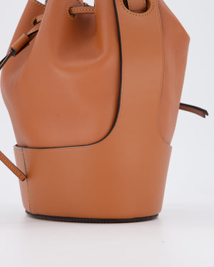 Loewe Balloon Bucket Bag in Brown Calfskin Leather with Gold Hardware