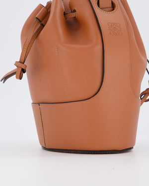 Loewe Balloon Bucket Bag in Brown Calfskin Leather with Gold Hardware