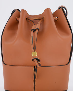 Loewe Balloon Bucket Bag in Brown Calfskin Leather with Gold Hardware