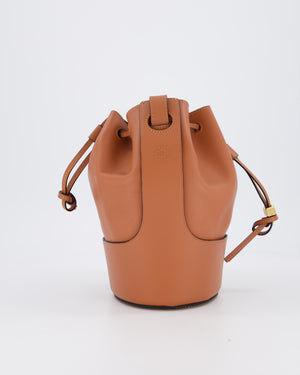 Loewe Balloon Bucket Bag in Brown Calfskin Leather with Gold Hardware