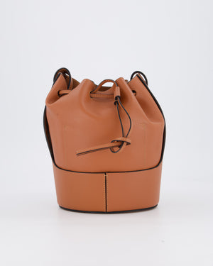 Loewe Balloon Bucket Bag in Brown Calfskin Leather with Gold Hardware
