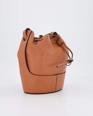 Loewe Balloon Bucket Bag in Brown Calfskin Leather with Gold Hardware