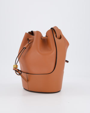 Loewe Balloon Bucket Bag in Brown Calfskin Leather with Gold Hardware