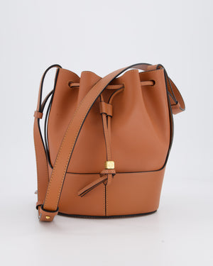 Loewe Balloon Bucket Bag in Brown Calfskin Leather with Gold Hardware