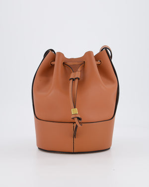 Loewe Balloon Bucket Bag in Brown Calfskin Leather with Gold Hardware