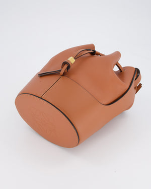 Loewe Balloon Bucket Bag in Brown Calfskin Leather with Gold Hardware