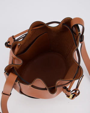 Loewe Balloon Bucket Bag in Brown Calfskin Leather with Gold Hardware