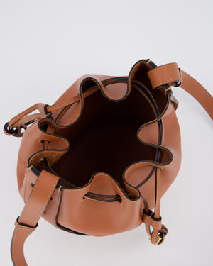 Loewe Balloon Bucket Bag in Brown Calfskin Leather with Gold Hardware