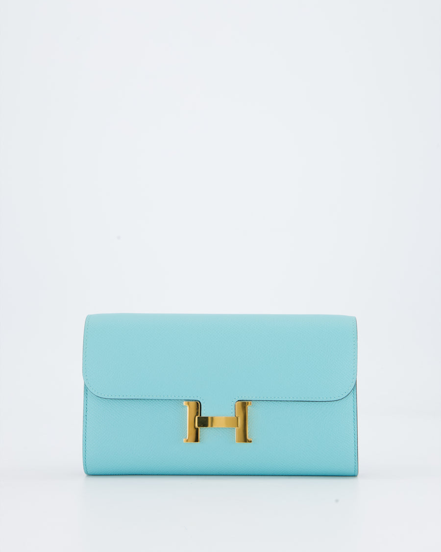 Hermès Constance To Go Bag in Blue Atoll Epsom Leather with Gold Hardware
