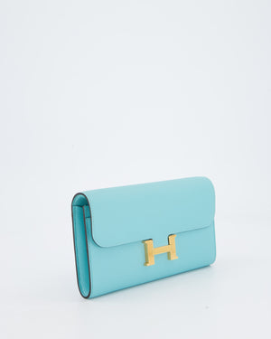 Hermès Constance To Go Bag in Blue Atoll Epsom Leather with Gold Hardware