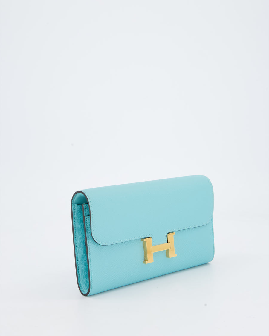 Hermès Constance To Go Bag in Blue Atoll Epsom Leather with Gold Hardware
