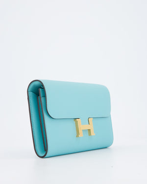Hermès Constance To Go Bag in Blue Atoll Epsom Leather with Gold Hardware