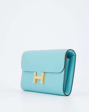 Hermès Constance To Go Bag in Blue Atoll Epsom Leather with Gold Hardware