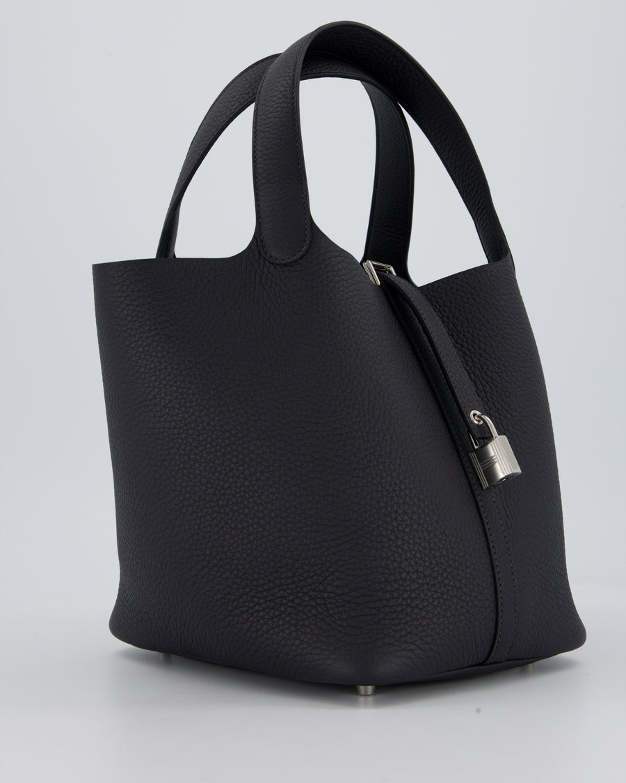 Hermès Picotin Lock 22 Bag in Caban Clemence Leather with Palladium Hardware