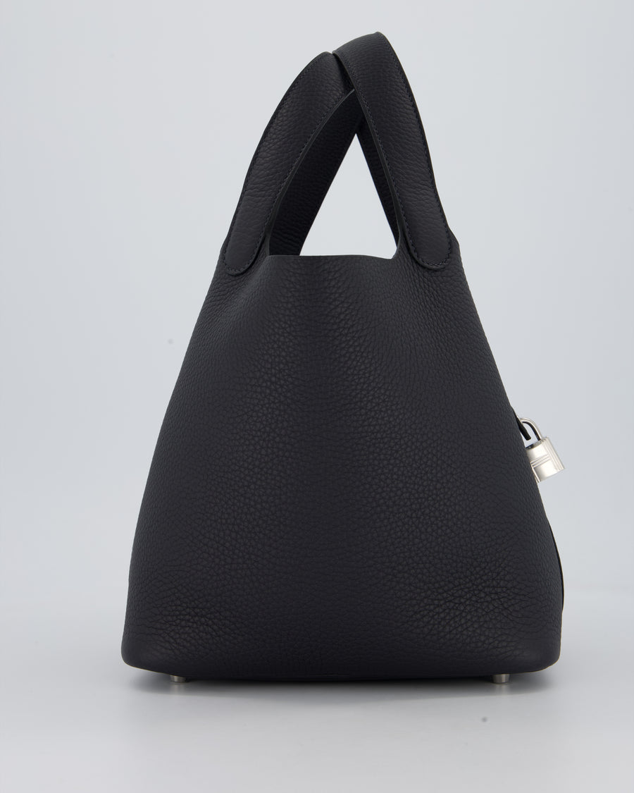 Hermès Picotin Lock 22 Bag in Caban Clemence Leather with Palladium Hardware