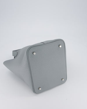 Hermès Picotin Lock 22 Bag in Gris Pantin Clemence Leather with Palladium Hardware
