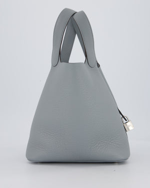 Hermès Picotin Lock 22 Bag in Gris Pantin Clemence Leather with Palladium Hardware