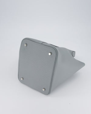 Hermès Picotin Lock 22 Bag in Gris Pantin Clemence Leather with Palladium Hardware