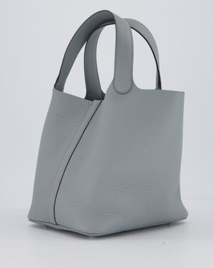 Hermès Picotin Lock 22 Bag in Gris Pantin Clemence Leather with Palladium Hardware