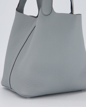 Hermès Picotin Lock 22 Bag in Gris Pantin Clemence Leather with Palladium Hardware