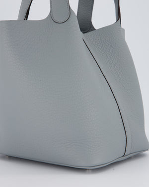 Hermès Picotin Lock 22 Bag in Gris Pantin Clemence Leather with Palladium Hardware