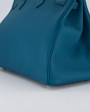 Hermès Birkin 35 Retourne Bag in Bleu Cobalt Togo Leather with Gold Hardware