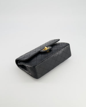 Chanel Vintage Black Small Classic Double Flap Bag in Lambskin Leather with 24K Gold Hardware