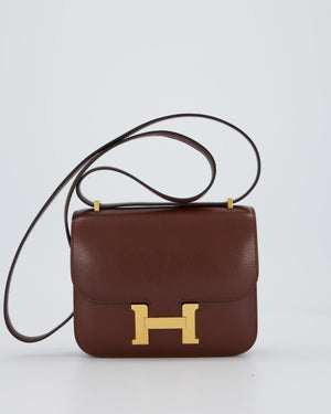 *HOT* Hermès Constance III Miroir 18 Bag in Terre Chevre Chamkila Leather with Gold Hardware
