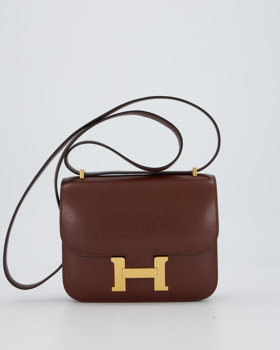 *HOT* Hermès Constance III Miroir 18 Bag in Terre Chevre Chamkila Leather with Gold Hardware