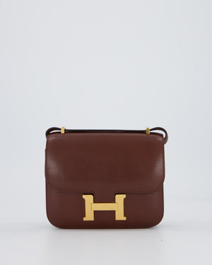 *HOT* Hermès Constance III Miroir 18 Bag in Terre Chevre Chamkila Leather with Gold Hardware