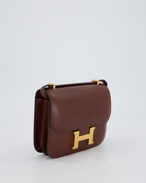 *HOT* Hermès Constance III Miroir 18 Bag in Terre Chevre Chamkila Leather with Gold Hardware