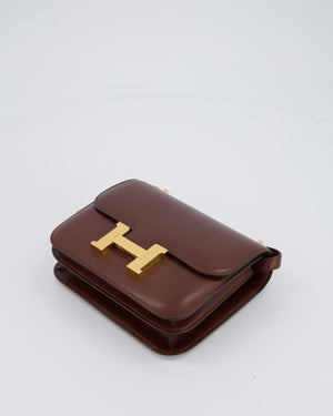 *HOT* Hermès Constance III Miroir 18 Bag in Terre Chevre Chamkila Leather with Gold Hardware