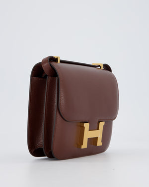 *HOT* Hermès Constance III Miroir 18 Bag in Terre Chevre Chamkila Leather with Gold Hardware