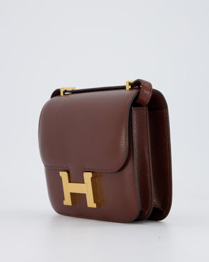 *HOT* Hermès Constance III Miroir 18 Bag in Terre Chevre Chamkila Leather with Gold Hardware
