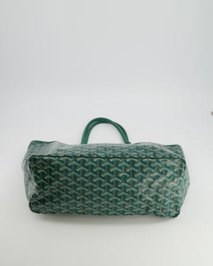 Goyard Saint Louis PM Tote Bag in Green Goyardine Canvas and Calfskin Leather
