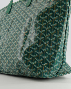 Goyard Saint Louis PM Tote Bag in Green Goyardine Canvas and Calfskin Leather