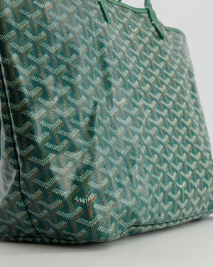 Goyard Saint Louis PM Tote Bag in Green Goyardine Canvas and Calfskin Leather