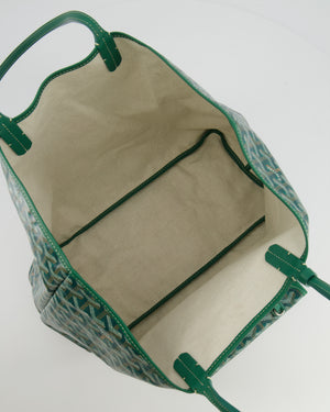 Goyard Saint Louis PM Tote Bag in Green Goyardine Canvas and Calfskin Leather