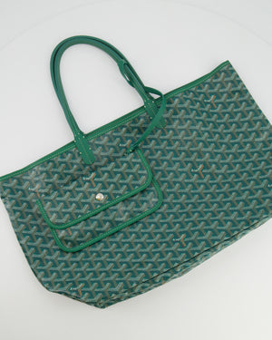 Goyard Saint Louis PM Tote Bag in Green Goyardine Canvas and Calfskin Leather