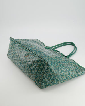 Goyard Saint Louis PM Tote Bag in Green Goyardine Canvas and Calfskin Leather