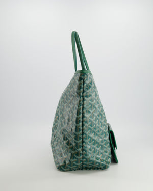 Goyard Saint Louis PM Tote Bag in Green Goyardine Canvas and Calfskin Leather
