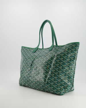 Goyard Saint Louis PM Tote Bag in Green Goyardine Canvas and Calfskin Leather