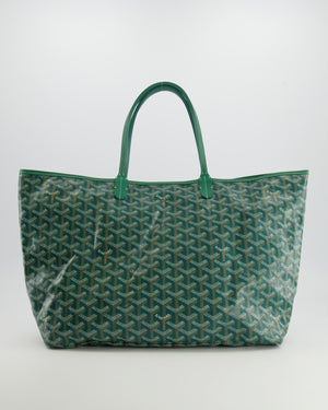 Goyard Saint Louis PM Tote Bag in Green Goyardine Canvas and Calfskin Leather