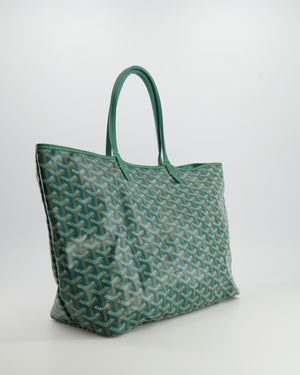 Goyard Saint Louis PM Tote Bag in Green Goyardine Canvas and Calfskin Leather