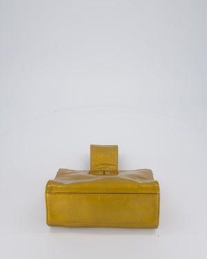 Chanel Gold Metallic Reissue Small Double Clutch Bag in Patent Leather with Champagne Gold Hardware