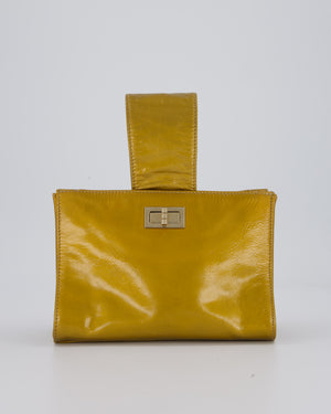 Chanel Gold Metallic Reissue Small Double Clutch Bag in Patent Leather with Champagne Gold Hardware