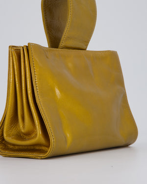Chanel Gold Metallic Reissue Small Double Clutch Bag in Patent Leather with Champagne Gold Hardware